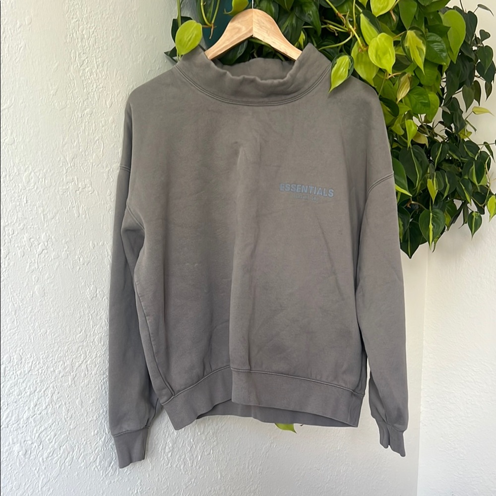 Fear of God Gray Crewneck Sweater Soft Cotton Blend